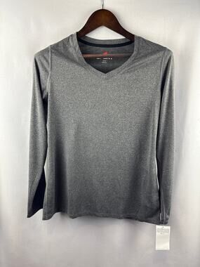 Women’s Hanes Sports Medium Heather Gray Long Sleeve Shirt